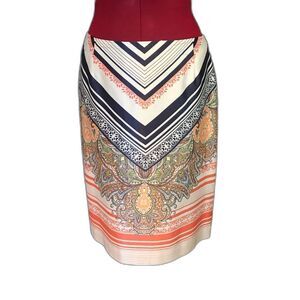 ANTONIO MELANI Skirt Women's Size 8 Multi-Colored Midi Pencil Skirt